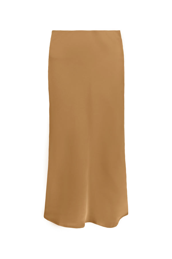 Aniya Rose Gold Silk Skirt