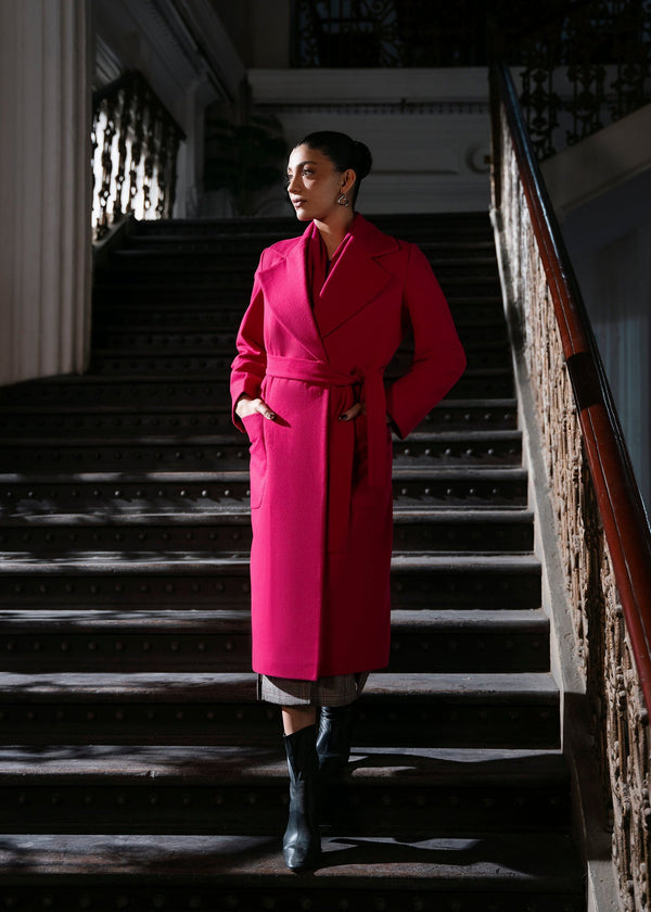 Pink Pistachio Wool Coat