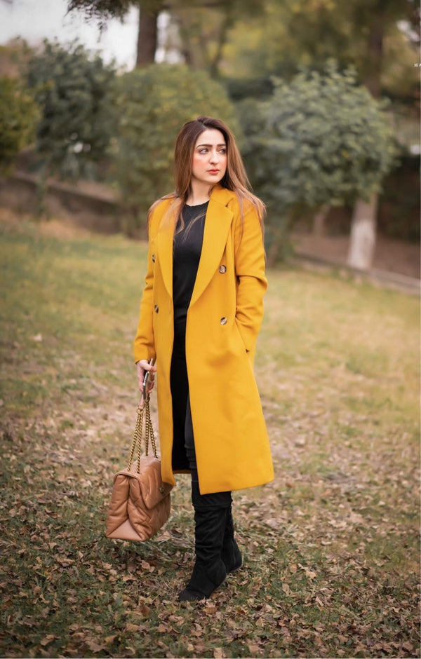 The Lush Mustard Long Coat